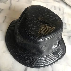 Chuck Brand Faux Croc Leather Bucket Hat